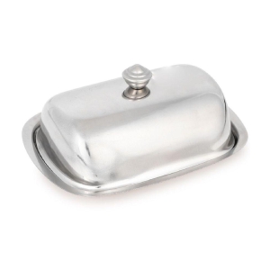 Dynore - Butter Dish Silver Serving Tray ( Set of 1 )