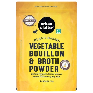 Urban Platter Vegetable Bouillon and Broth Powder, 1Kg [Anytime Convenience | Prepares Quickly | Vibrant Flavours | Ideal seasoning and condiment]