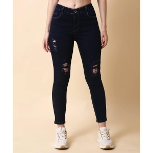 Women Dark Blue Skinny Denim jeans-36