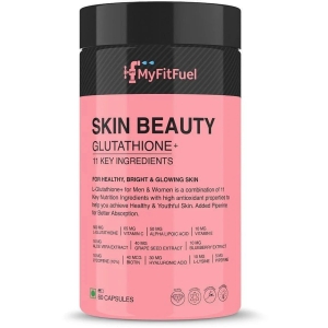 MyFitFuel Skin Beauty Glutathione + Biotin, Vitamin E, Hyaluronic +13more 60 No 60 no.s Minerals Capsule