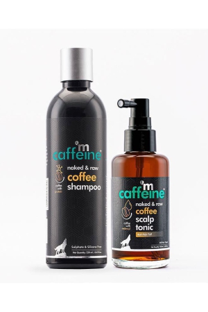 mCaffeine Coffee Hair Boost & Hair Fall Control Kit - Shampoo & Scalp Tonic 