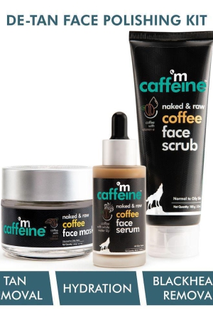 mCaffeine Coffee De Tan Face Polishing Kit 
