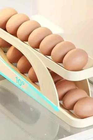 Automatically Rolling Egg Holder Container Display Rack-Free Size
