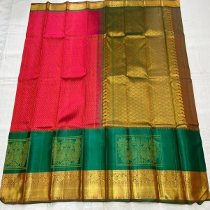 Traditional Cotton Saree Shapewear Color Red Size Small For Women