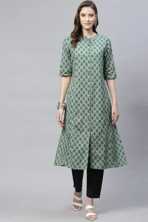 divena-green-cotton-womens-front-slit-kurti-4xl