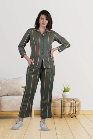 owo-the-label-cord-set-for-women-stripe-printed-cords-party-wear-and-daily-use-shirt-and-bottom-otl-crd-1301-large-green-rayon-cotton