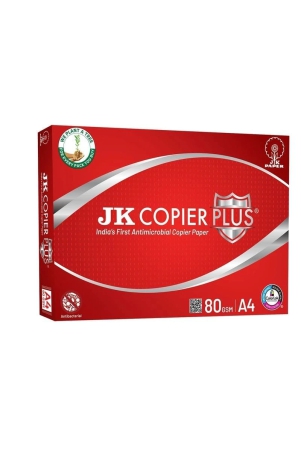 JK Copier Plus Anti Microbial : 80 GSM - A4 (Box pack containing 10 reams)