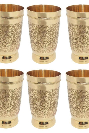 a-h-enterprises-brass-glasses-set-250-ml-pack-of-6-