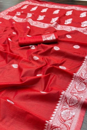 apnisha-banarasi-silk-embellished-saree-with-blouse-piece-red-pack-of-1-red