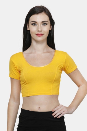 vami-yellow-readymade-without-pad-cotton-blend-womens-blouse-pack-of-1-none