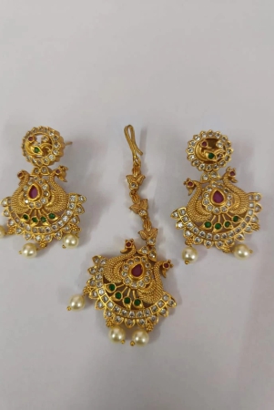 bridal-gold-plated-antique-temple-jewellery-set-with-ruby-stones