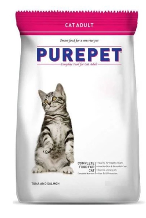 Purepet Tuna And Salmon Cat Adult Dry Food, 3 Kg