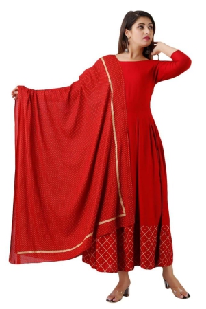 jaipurethnicweaves-womens-rayon-solid-anarkali-kurta-dupatta-red