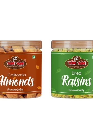 yum-yum-premium-dry-fruits-combo-pack-400g-almonds-raisins-200-g-jar-each