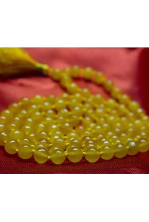 tevatiya-rosary-8-mm-yellow-hakik-mala-1-piece-pack-of-1-