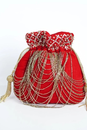 embellished-red-velvet-with-golden-color-embroidered-potli-bag