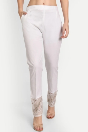 Women White Organic Cotton Trousers