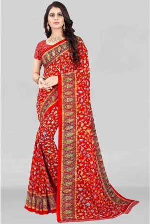 leelavati-red-georgette-saree-with-blouse-piece-pack-of-1-red