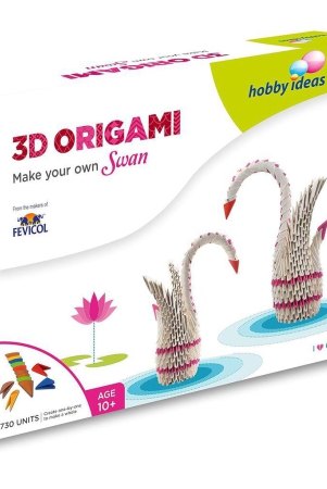 pidilite-fevicreate-3d-origami-craft-kit-for-kids-make-your-own-3d-origami-swan-fun-learning-activity-games-for-kids-of-10-years-above-multi-colour