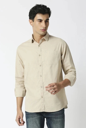 hj-hasasi-100-cotton-slim-fit-solids-full-sleeves-mens-casual-shirt-khaki-pack-of-1-none