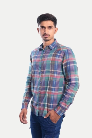 radprix-100-cotton-regular-fit-checks-full-sleeves-mens-casual-shirt-green-pack-of-1-none