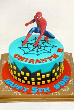 spiderman-web-cake-eggless-butterscotch