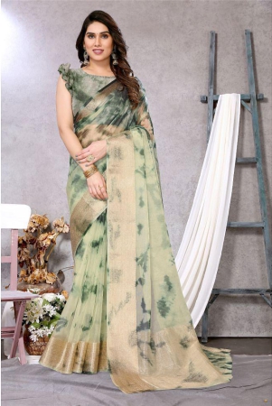 rangita-women-tie-dye-dyed-organza-saree-with-blouse-piece-olive-olive