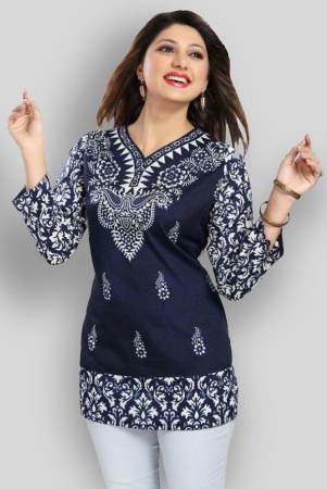 meher-impex-blue-crepe-womens-straight-kurti-pack-of-1-m