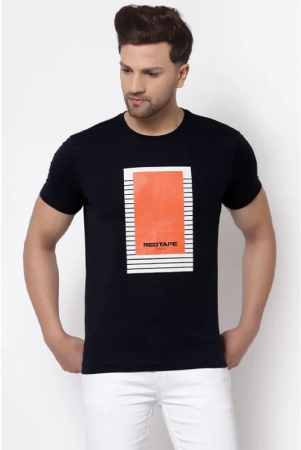 RedTape Navy Graphic Print Pure Cotton Men's T-Shirt