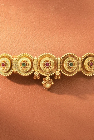 antique-classic-hair-clip-with-gold-plating-rubygreen