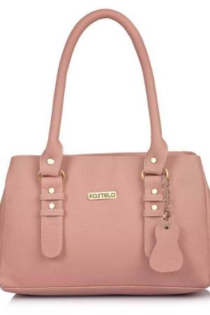 Fostelo - Light Pink PU Shoulder Bag - Light Pink