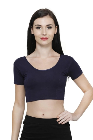 vami-womens-cotton-stretchable-readymade-blouses-navy-l