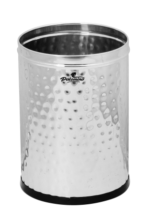 palomino-stainless-steel-premium-open-dustbin-for-home-office-kitchen-bathroom-11-liters-10-x-14-hammer-steel-finish-stainless-steel-dustbin