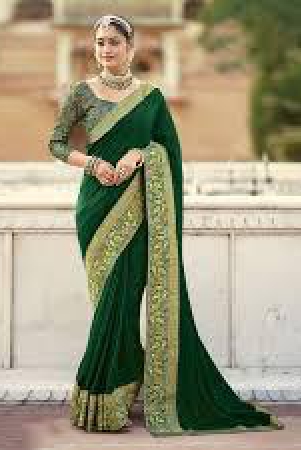 green-saree