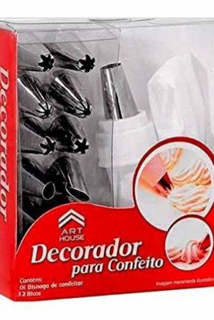 lucky-traders-12-piece-cake-decorating-set-frosting-icing-piping-bag-tips-with-steel-nozzles-reusable-washable-silver-and-grey