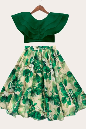 kids-girls-green-and-white-gorgeous-crop-top-with-full-length-skirt-2-3-years-green