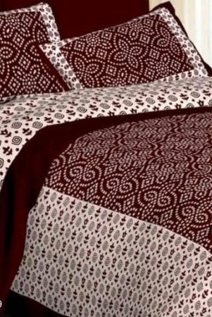 seaons-new-trendy-cotton-100-x-90-double-bedsheets-color-maroon-printed