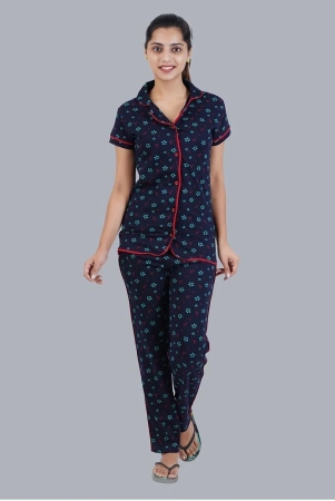 sathiyas-navy-cotton-womens-nightwear-nightsuit-sets-pack-of-1-none