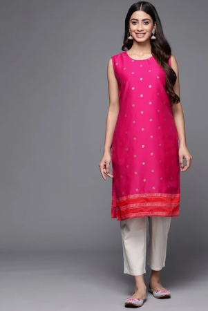 women-pink-geometric-printed-kurta