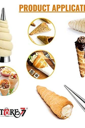 magnusdeal-6pcs-diy-non-stick-stainless-steel-baking-cones-set-spiral-horn-pastry-cream-roll-tubescake-cone-moldcannoli-formscroissant-shell-metal-ice-cream-rollfunnel-shapekitchenparty