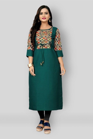 rangrasiya-green-cotton-blend-womens-straight-kurti-pack-of-1-xl