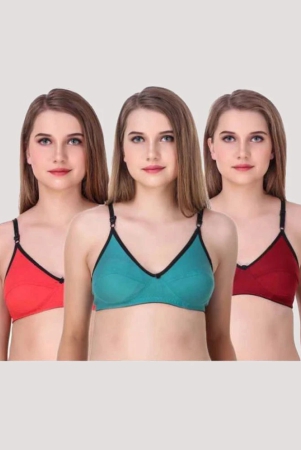 kiran-enterprises-multicolor-cotton-blend-non-padded-womens-t-shirt-bra-pack-of-3-none