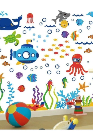 decor-villa-sea-animal-pvc-multicolour-wall-sticker-pack-of-1