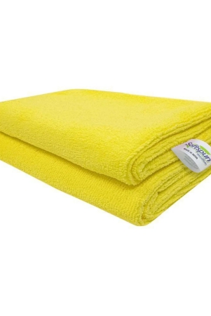 softspun-microfiber-cloth-2-pcs-40x60-cms-340-gsm-yellow-thick-lint-streak-free-multipurpose-cloths-automotive-microfibre-towels-for-car-bike-cleaning-polishing-washing-detaili