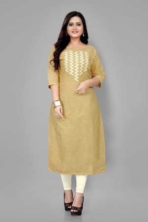 riaana-yellow-cotton-womens-straight-kurti-pack-of-1-none