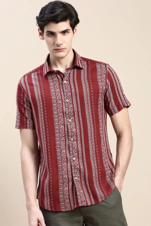 showoff-cotton-blend-regular-fit-printed-half-sleeves-mens-casual-shirt-maroon-pack-of-1-none