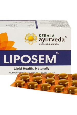 kerala-ayurveda-liposem-100-tablets-for-managing-normal-blood-lipid-levels-with-vrikshamla-guggulu-arjuna