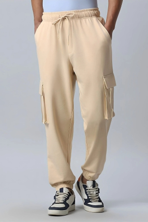 double-pocket-solid-beige-loose-fit-cargo-s-beige