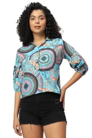 funday-fashion-women-regular-fit-printed-casual-satin-shirt