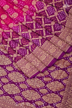 ombre-purple-pink-shades-authentic-hand-bandhej-banarasi-silk-georgette-saree-silk-mark-certified